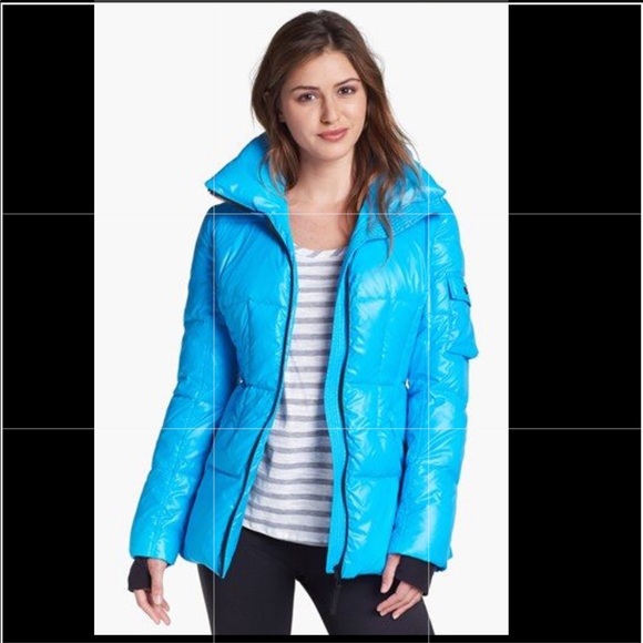 turquoise winter coat